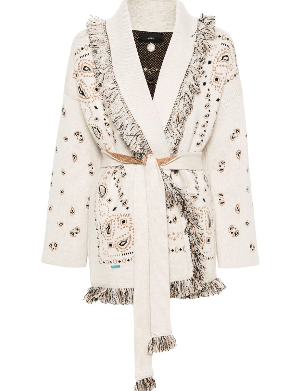 Cheap frayed cardigan Alanui Women paisley-jacquard 0728